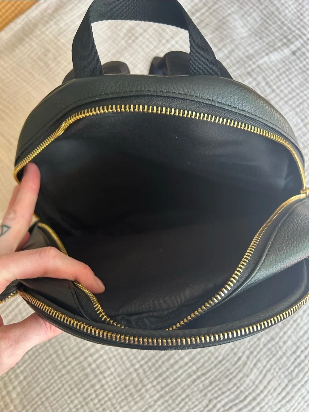 Coach Court Black Pebbled Leather Everyday Backpack